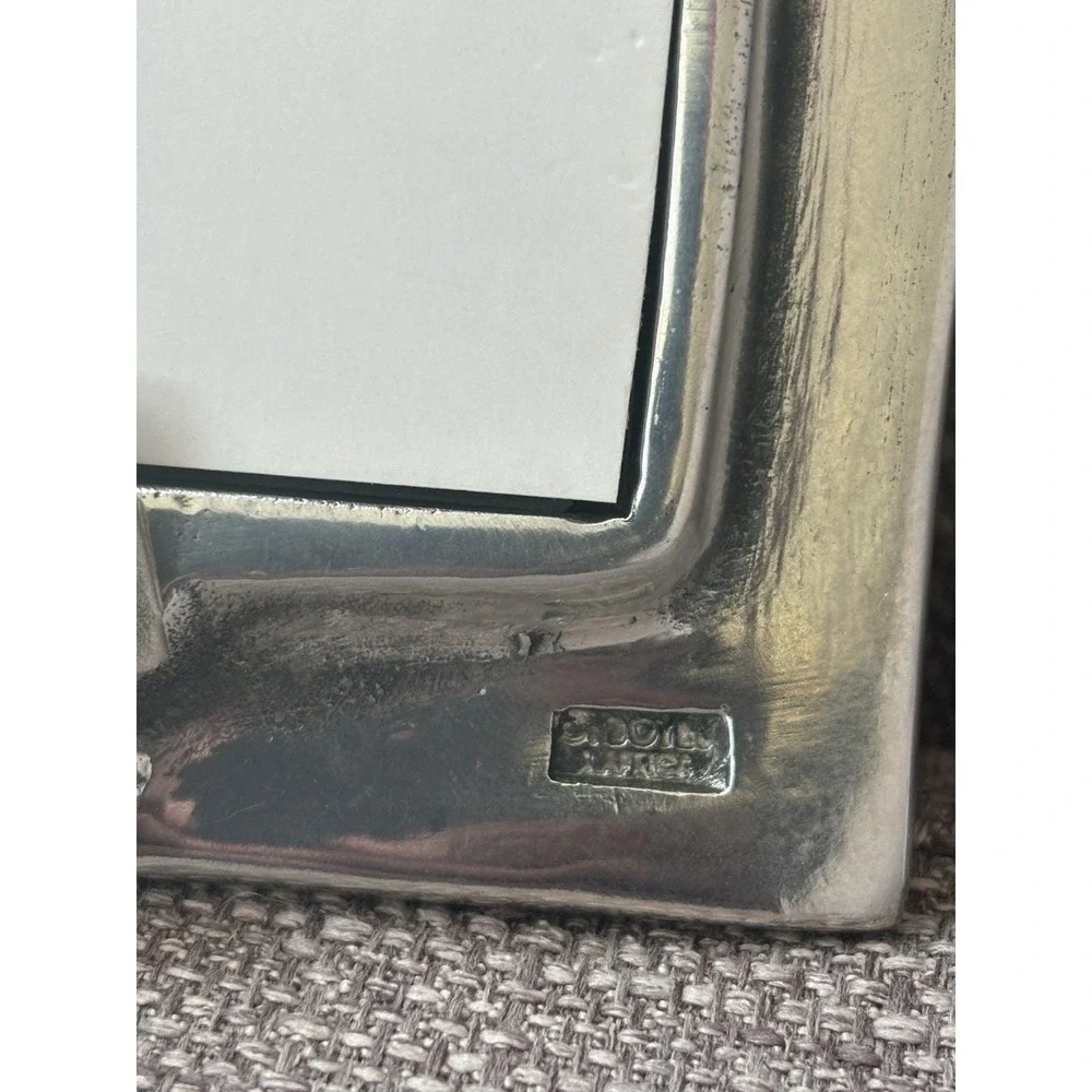 Rare Vintage Carrol Boyes Pewter Photo Frame Mid-Century Modern Brutalist Style